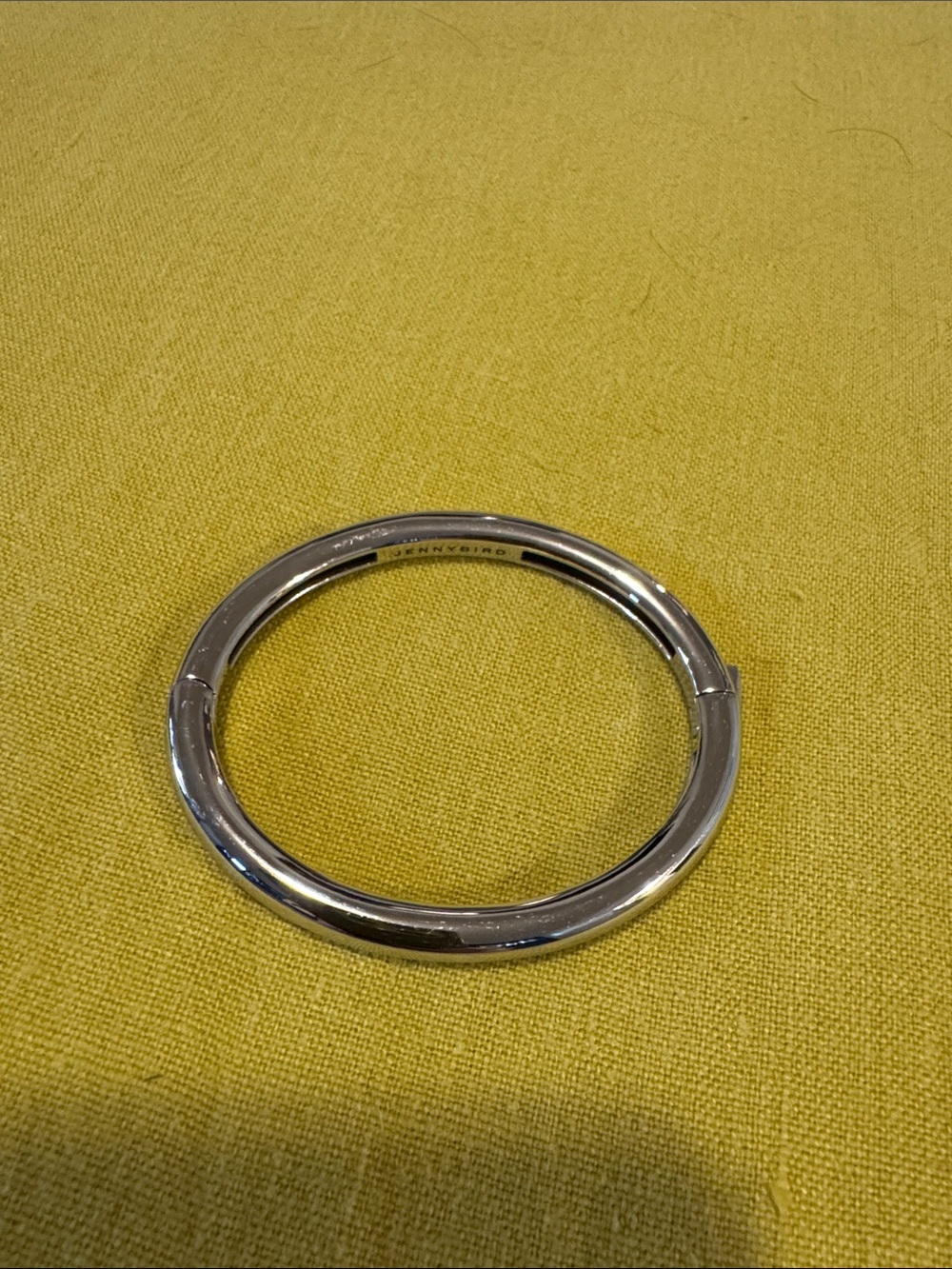 Jenny Bird Polished Silver-Tone Round Hinged Bangle